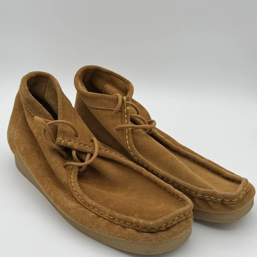 Nairobi Gold Chukka Boots Men Size 11 Tan Suede Wallabee Style Lace Up Shoes